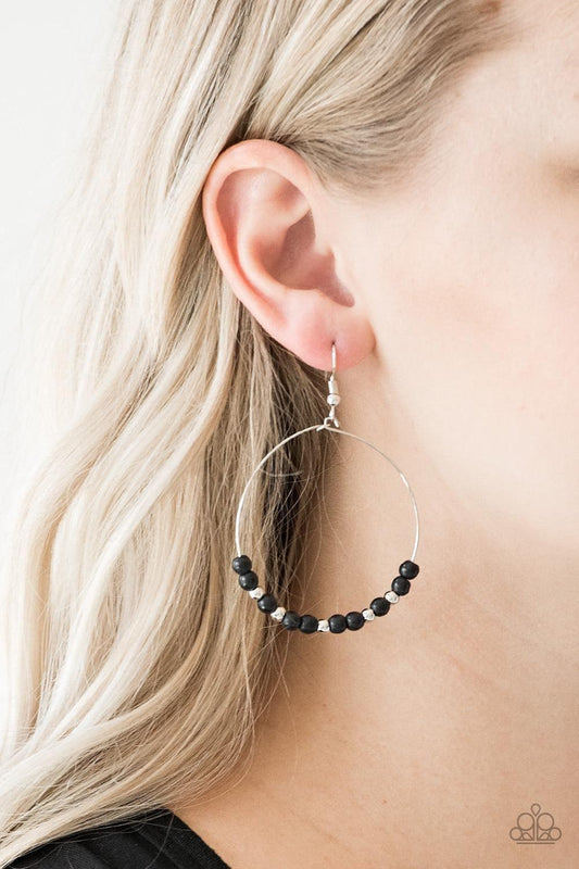 Paparazzi Accessories - Stone Spa - Black Earrings - Bling by JessieK