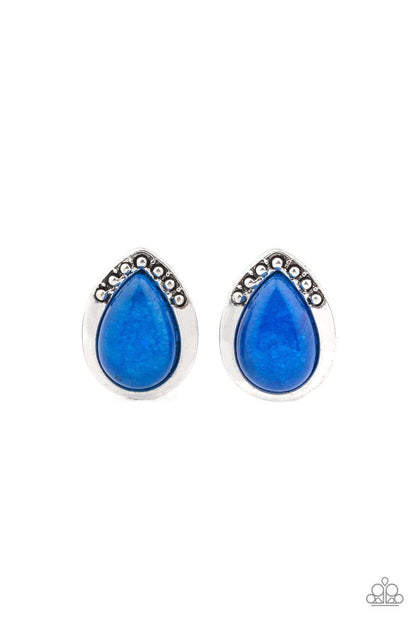 Paparazzi Accessories - Stone Spectacular - Blue Post Earring - Bling by JessieK