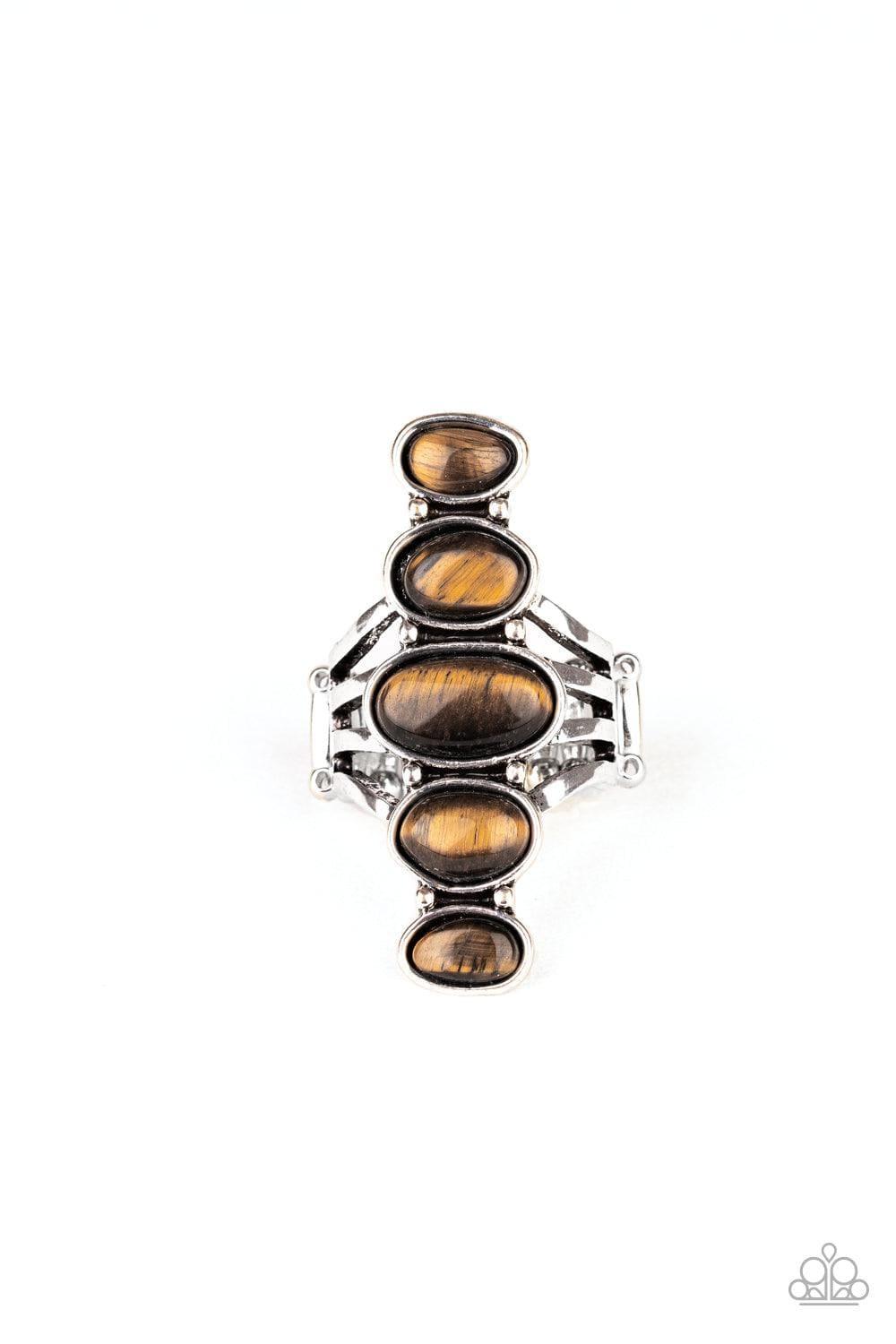 Paparazzi Accessories - Stone Sublime - Brown Ring - Bling by JessieK