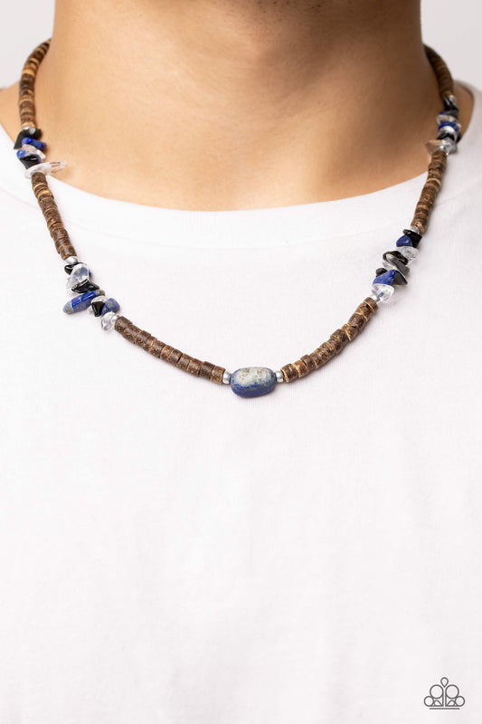 Paparazzi Accessories - Stony Survivor - Blue Urban Necklace - Bling by JessieK