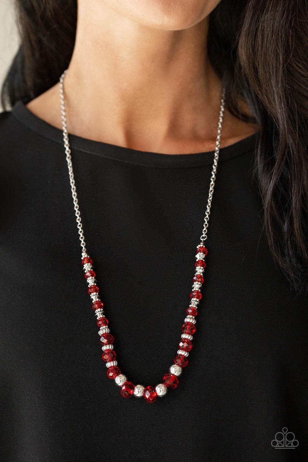 Paparazzi Accessories - Stratosphere Sparkle - Red Necklace - Bling by JessieK