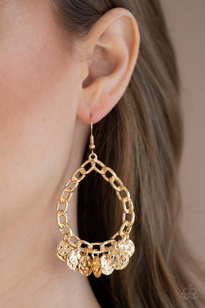 Paparazzi Accessories - Street Appeal - Gold Earrings - Bling by JessieK