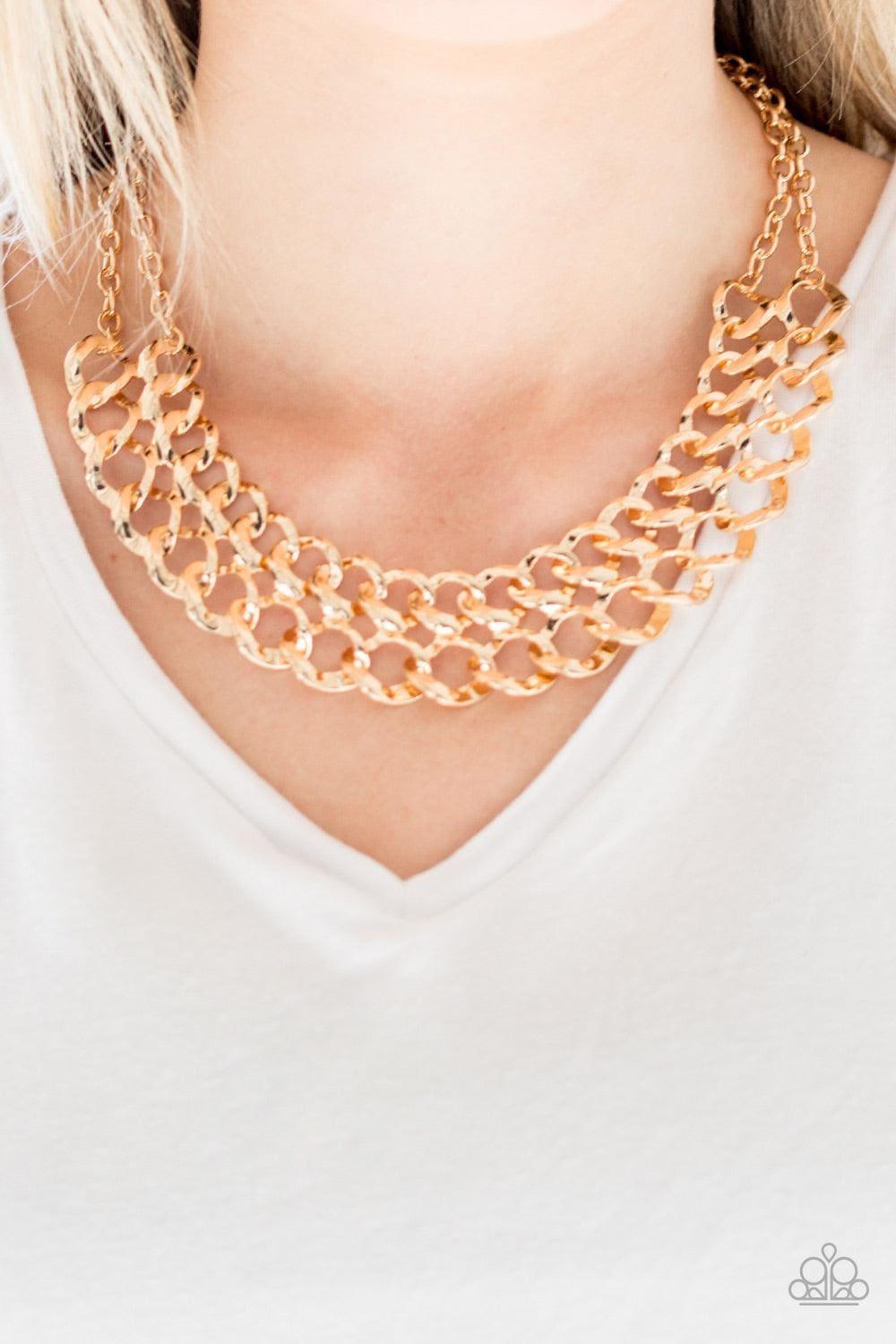 Paparazzi Accessories - Street Meet And Greet - Gold Necklace - Bling by JessieK