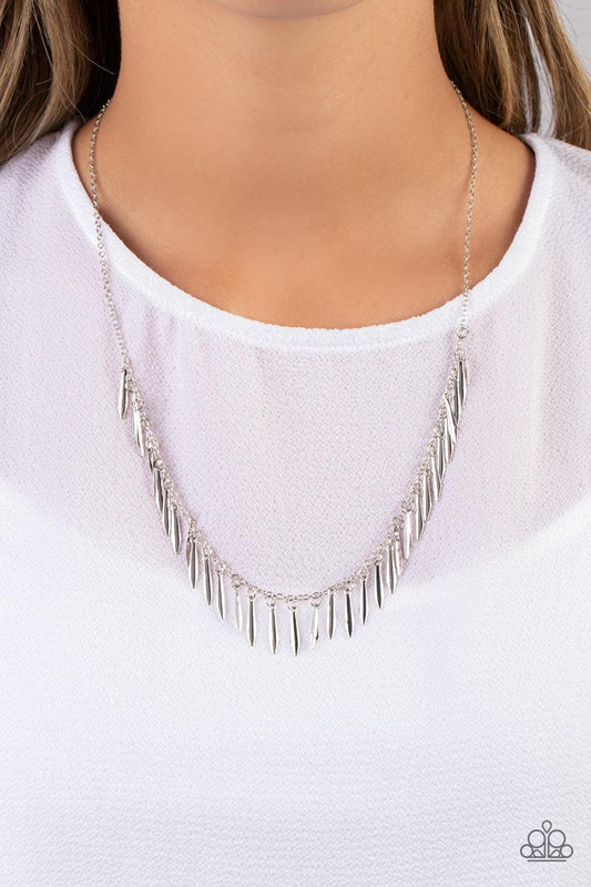 Paparazzi Accessories - Striking Sheen - Silver Necklace - Bling by JessieK
