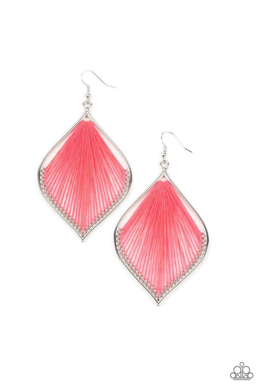 Paparazzi Accessories - String Theory - Pink Earrings - Bling by JessieK