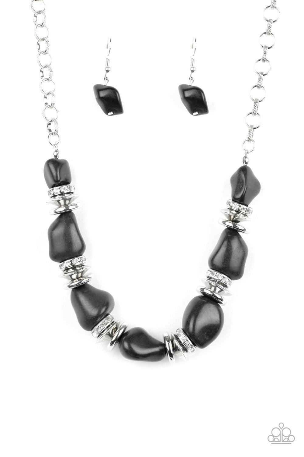 Paparazzi Accessories - Stunningly Stone Age - Black Necklace - Bling by JessieK