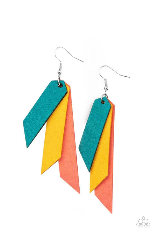 Paparazzi Accessories - Suede Shade - Multicolor Earrings - Bling by JessieK