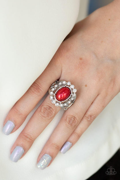 Paparazzi Accessories - Sugar-coated Splendor - Red Ring - Bling by JessieK