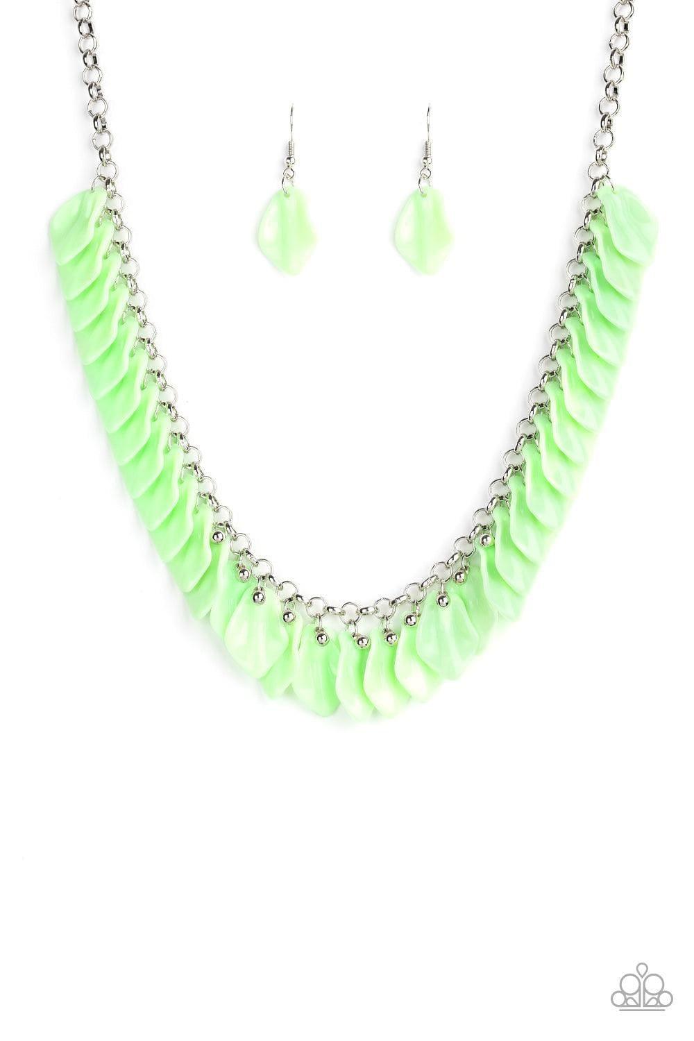 Paparazzi Accessories - Super Bloom - Green Necklace - Bling by JessieK