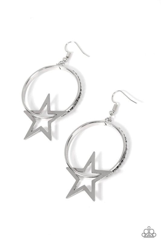 Paparazzi Accessories - Superstar Showcase - Silver Earrings - Bling by JessieK