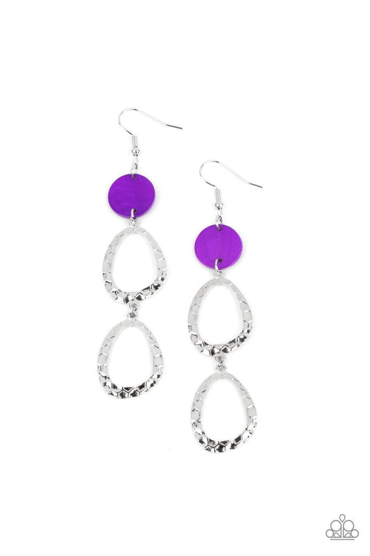 Paparazzi Accessories - Surfside Shimmer - Purple Earrings - Bling by JessieK