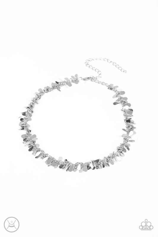 Paparazzi Accessories - Surreal Shimmer - Silver Choker Necklace - Bling by JessieK