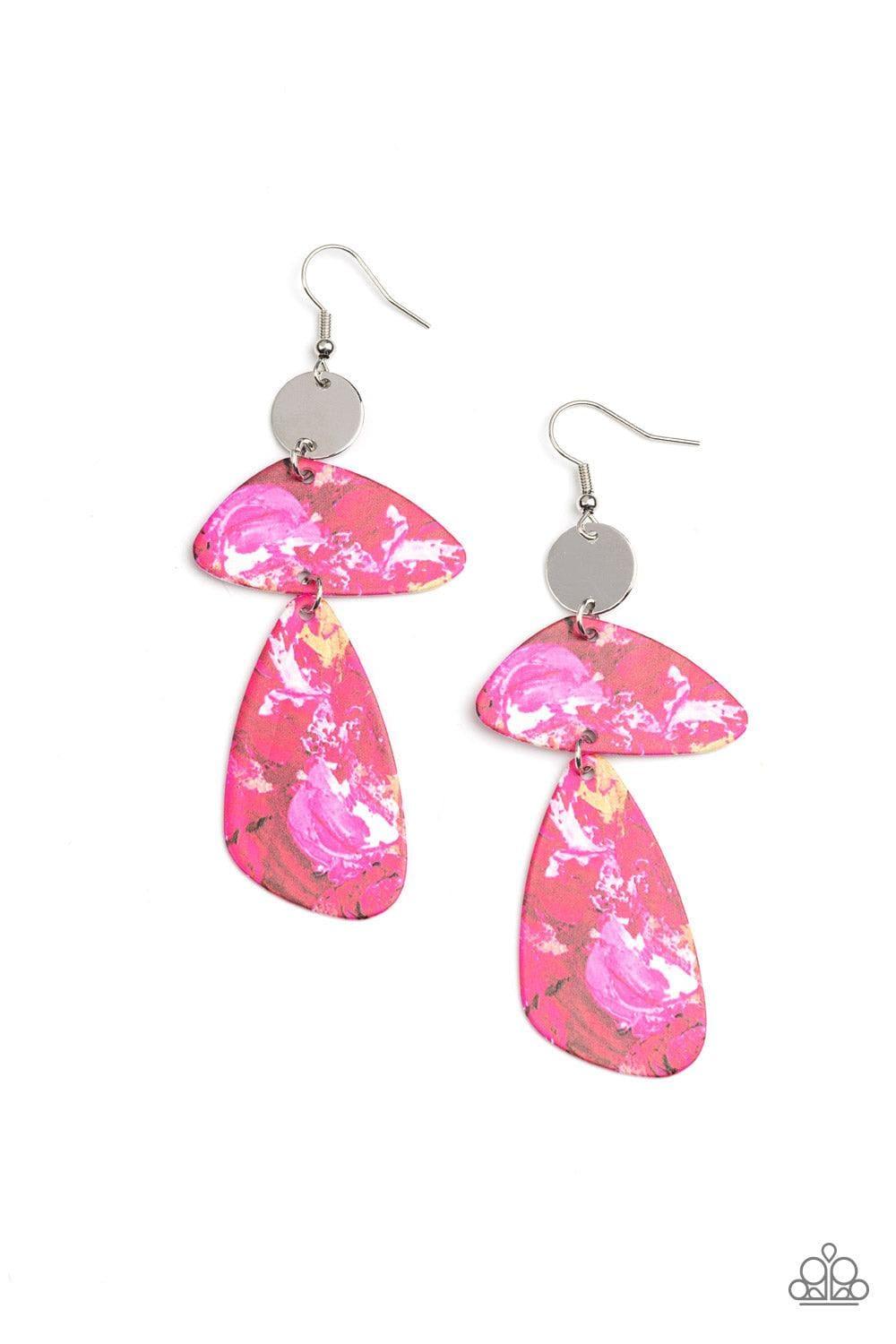 Paparazzi Accessories - Swatch Me Now - Pink Earrings - Bling by JessieK