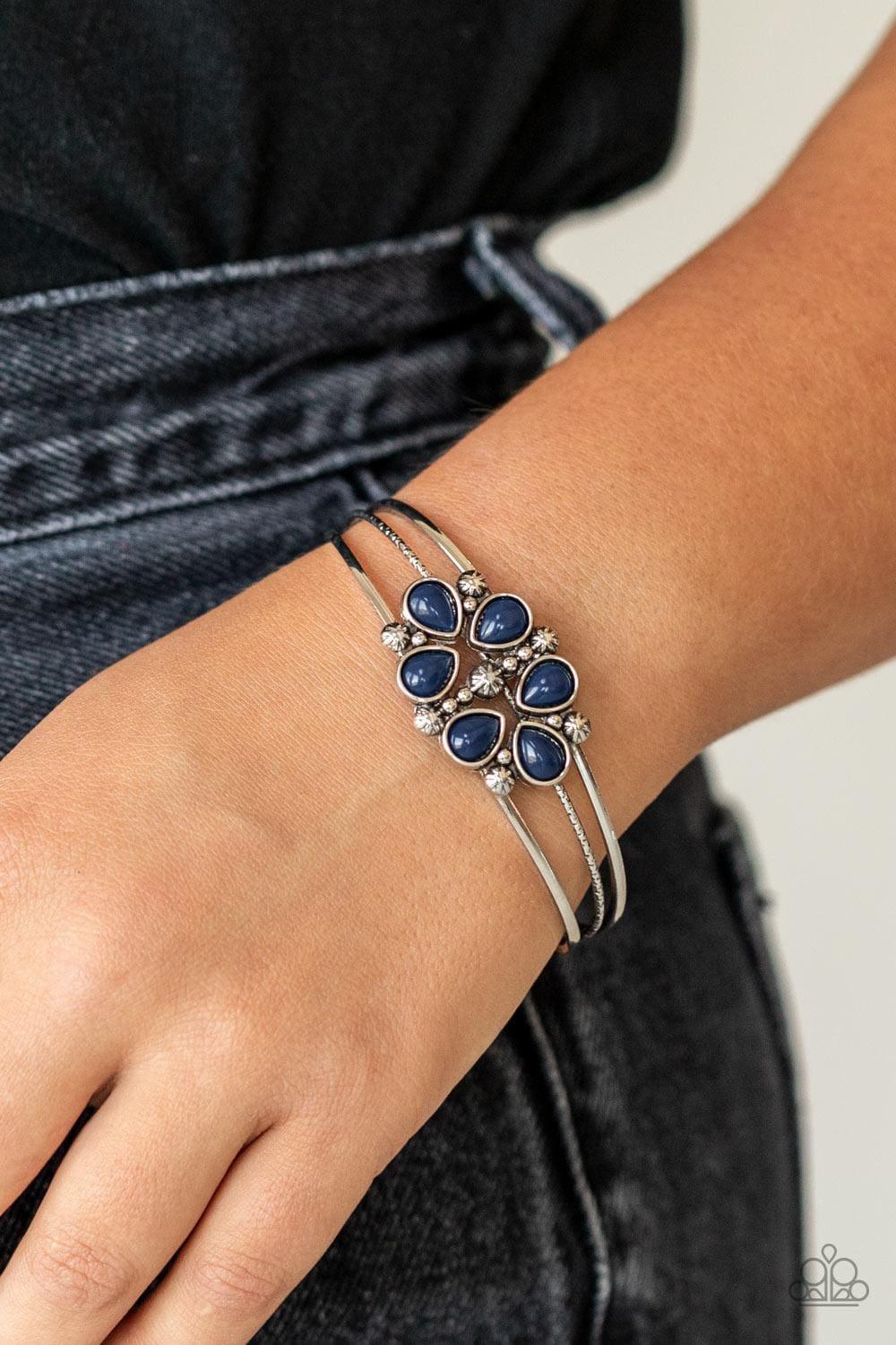 Paparazzi Accessories - Taj Mahal Meadow - Blue Bracelet - Bling by JessieK