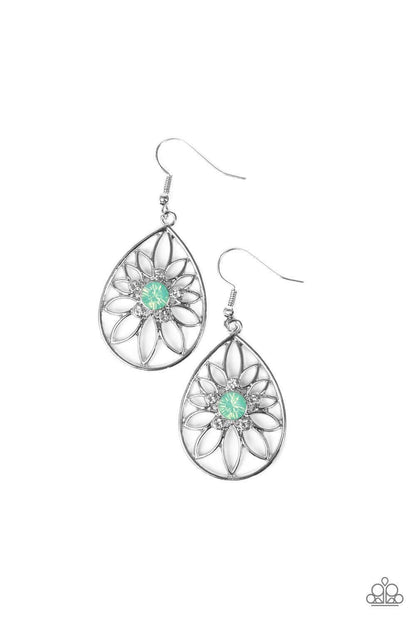 Paparazzi Accessories - Take It Glow - Green Earrings - Bling by JessieK