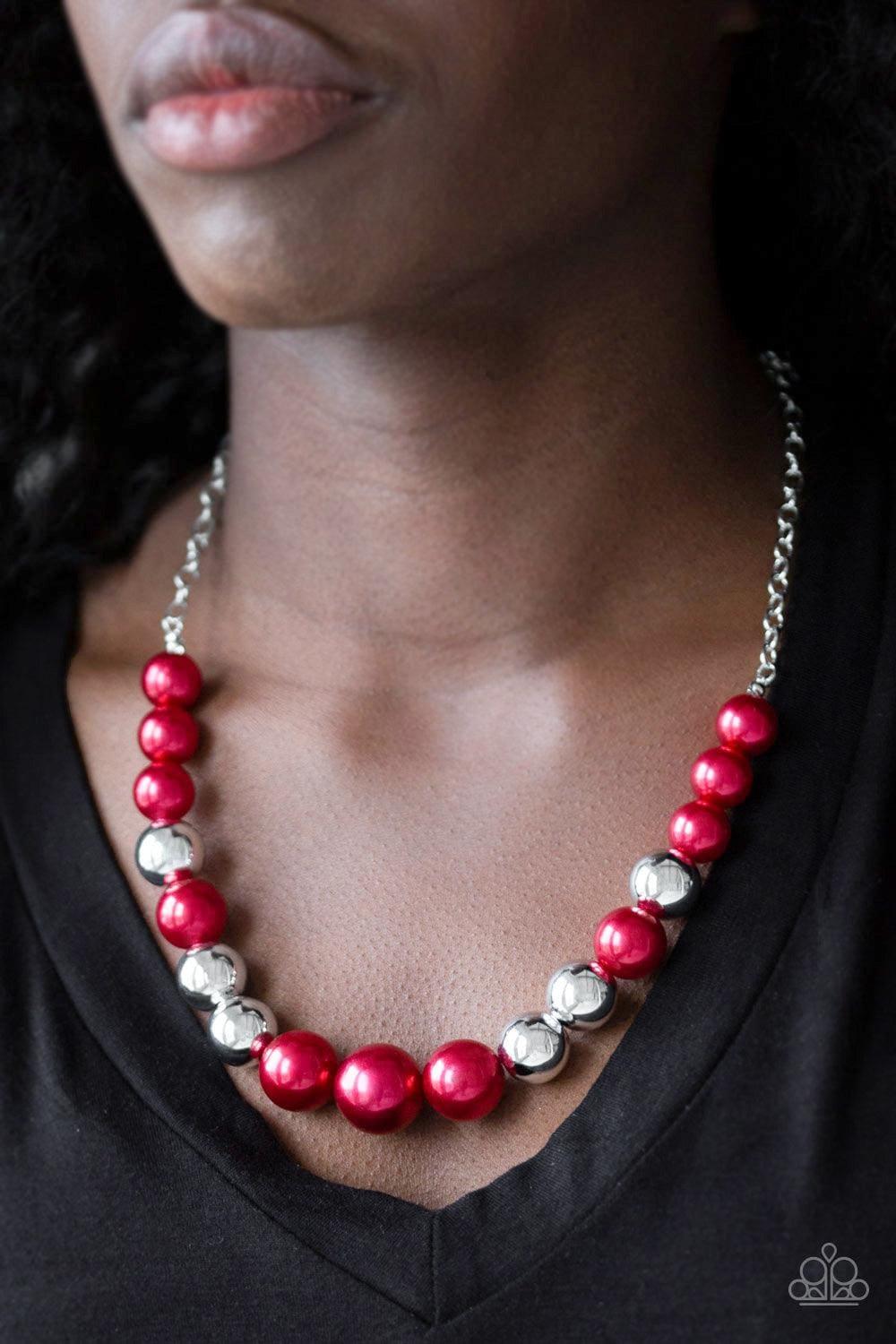 Paparazzi Accessories - Take Note - Red Necklace - Bling by JessieK
