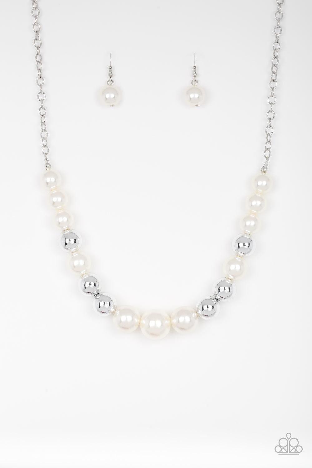 Paparazzi Accessories - Take Note - White Necklace - Bling by JessieK