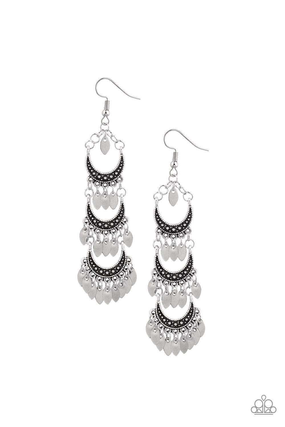 Paparazzi Accessories - Take Your Chime - Silver Earrings - Bling by JessieK