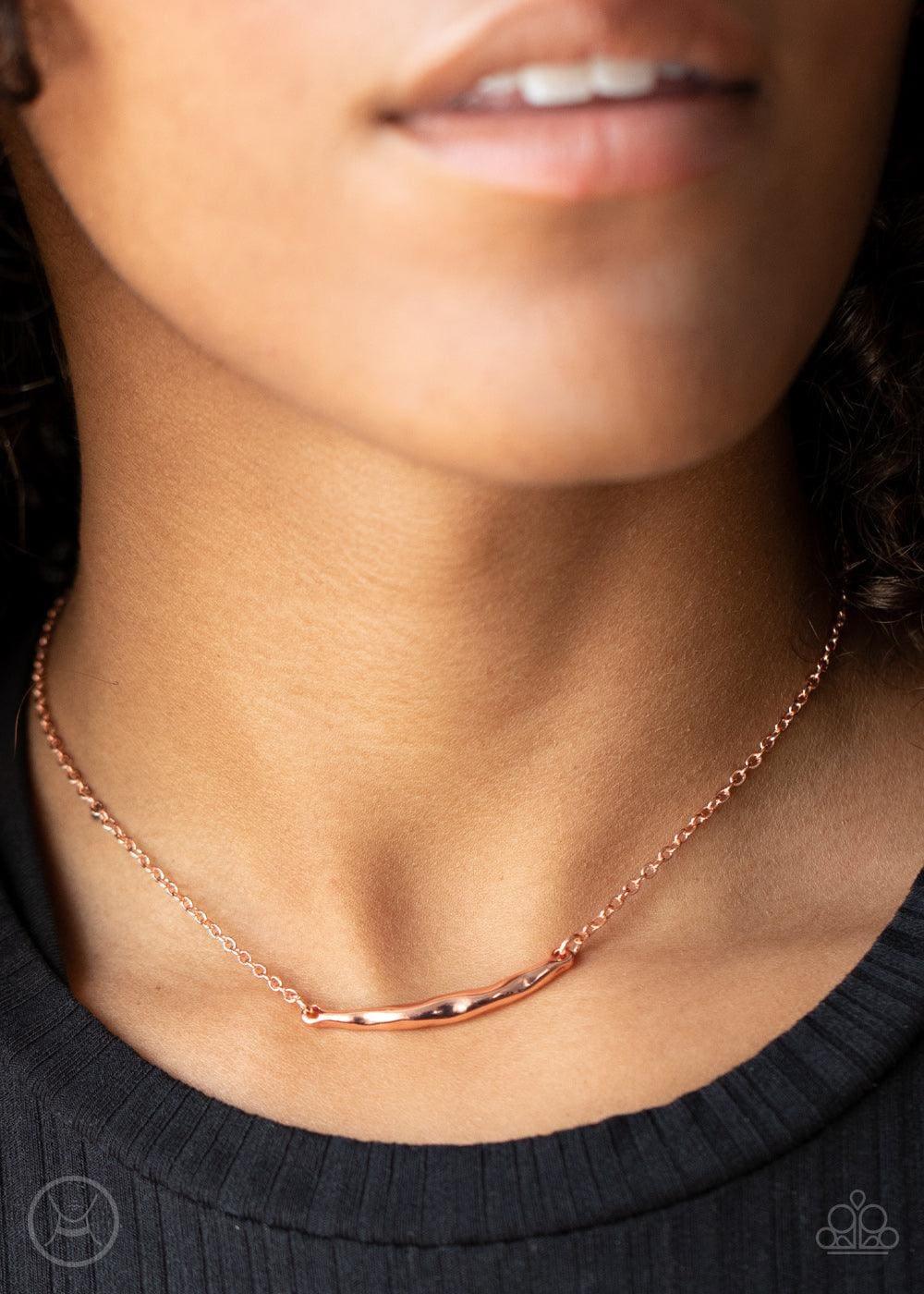 Paparazzi Accessories - Taking It Easy - Copper Choker Necklace - Bling by JessieK