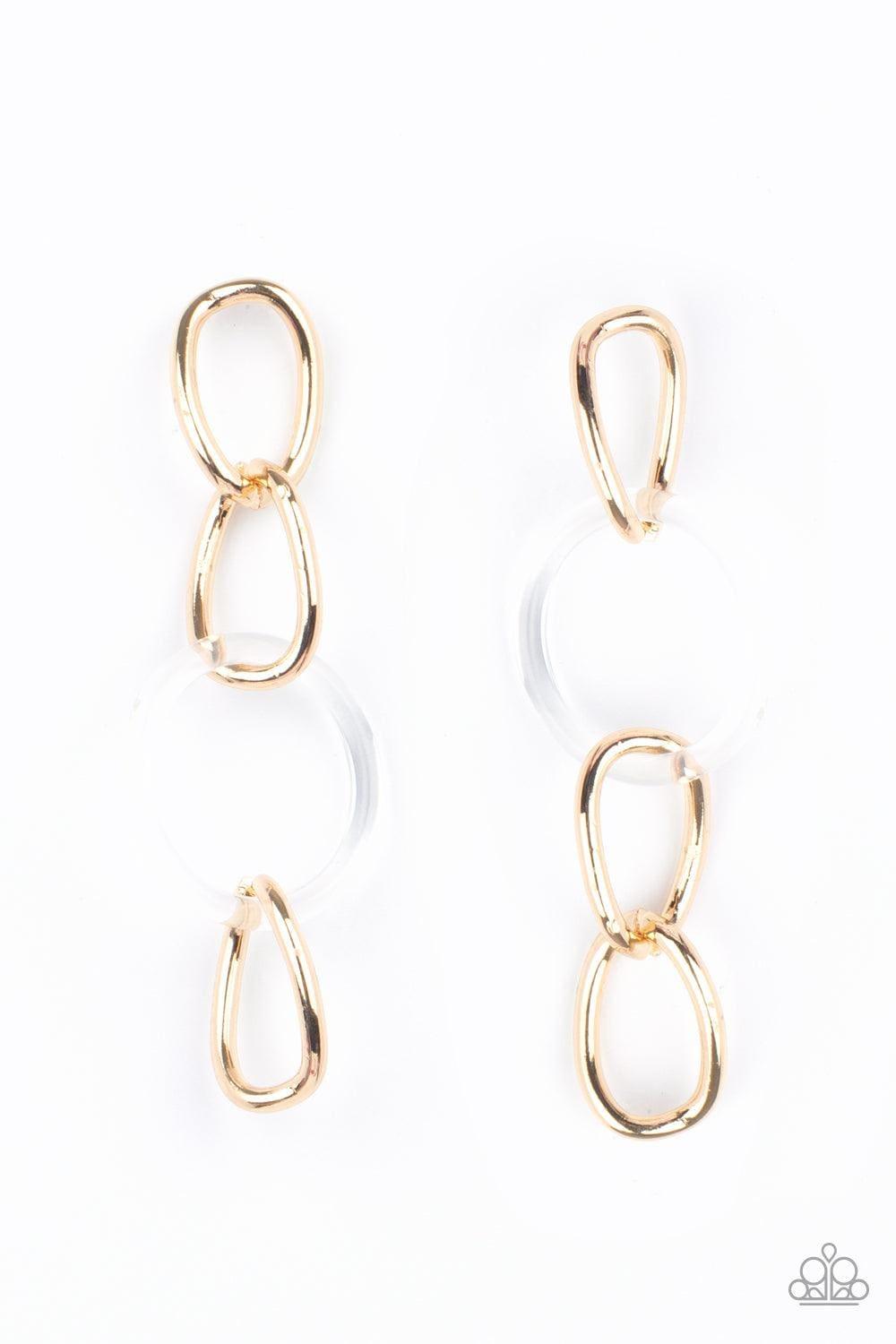 Paparazzi Accessories - Talk In Circles - Gold Earrings - Bling by JessieK