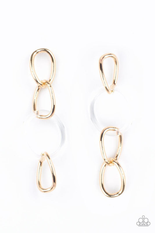 Paparazzi Accessories - Talk In Circles - Gold Earrings - Bling by JessieK