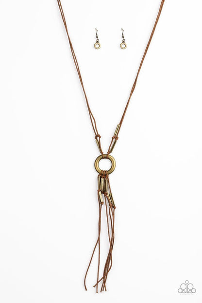 Paparazzi Accessories - Tasseled Trinket - Brass Necklace - Bling by JessieK