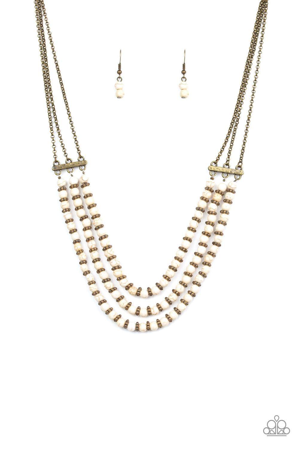 Paparazzi Accessories - Terra Trails - White Necklace - Bling by JessieK