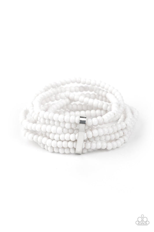 Paparazzi Accessories - Thank Me Layer - White Bracelet - Bling by JessieK