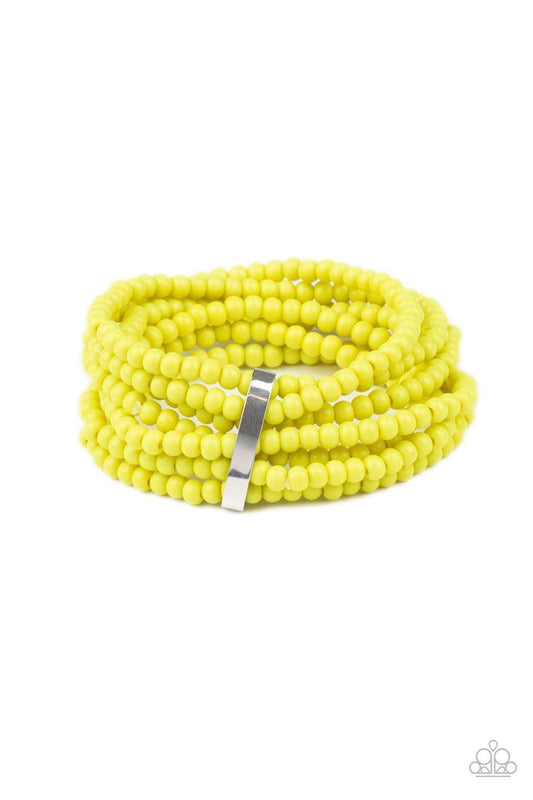 Paparazzi Accessories - Thank Me Layer - Yellow Bracelet - Bling by JessieK