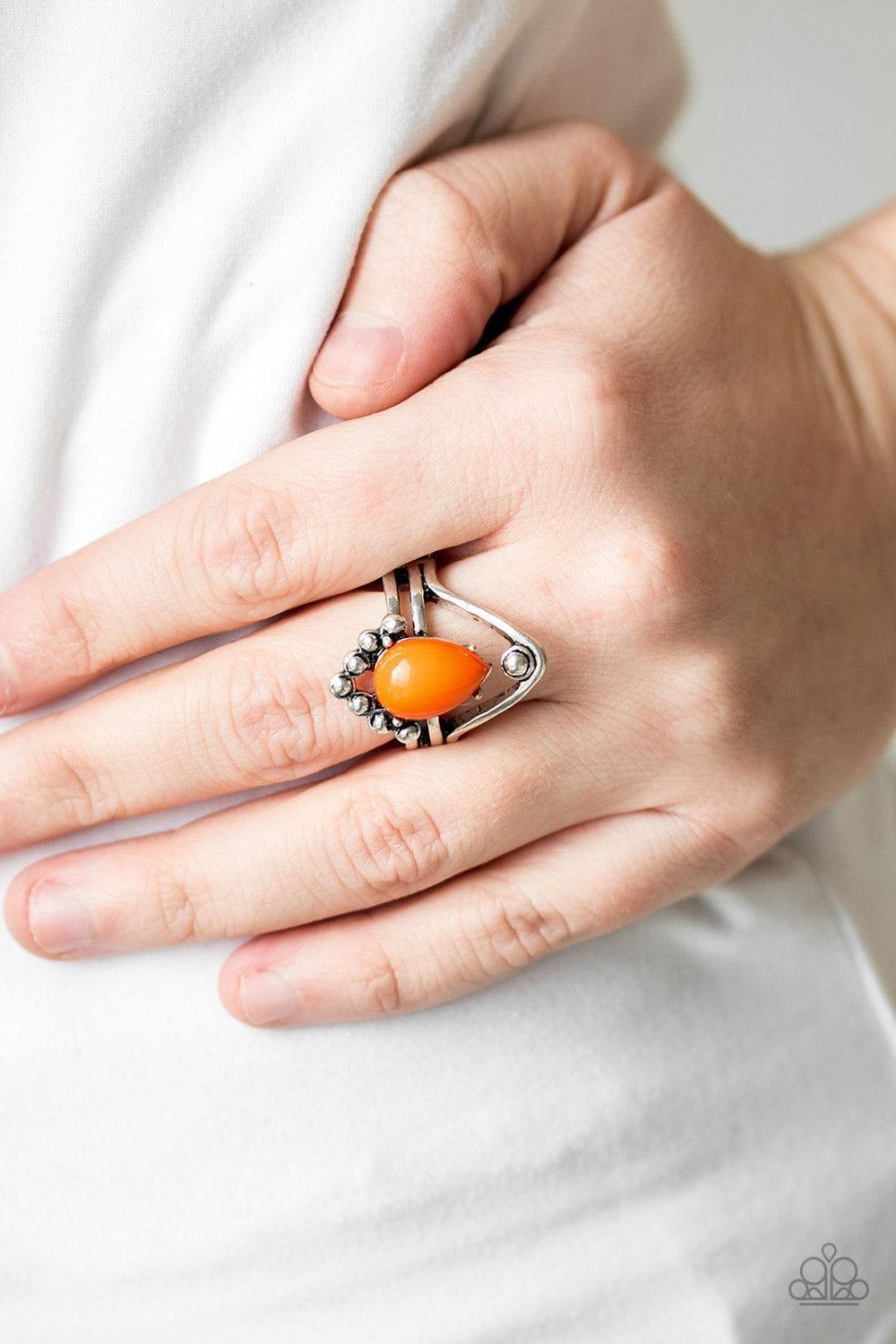 Paparazzi Accessories - The Bold And The Bead-iful - Orange Ring - Bling by JessieK