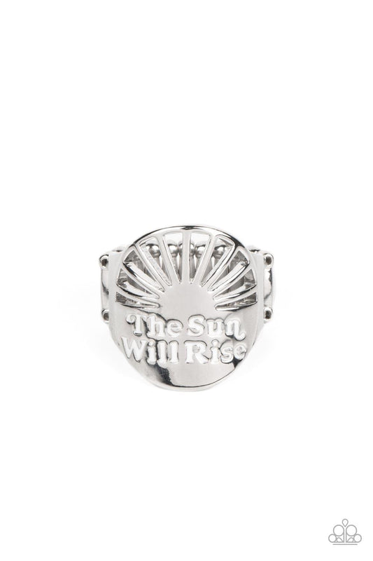 Paparazzi Accessories - The Dawn After Tomorrow - White Ring - Bling by JessieK