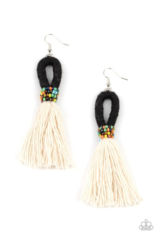 Paparazzi Accessories - The Dustup - Black Earrings - Bling by JessieK