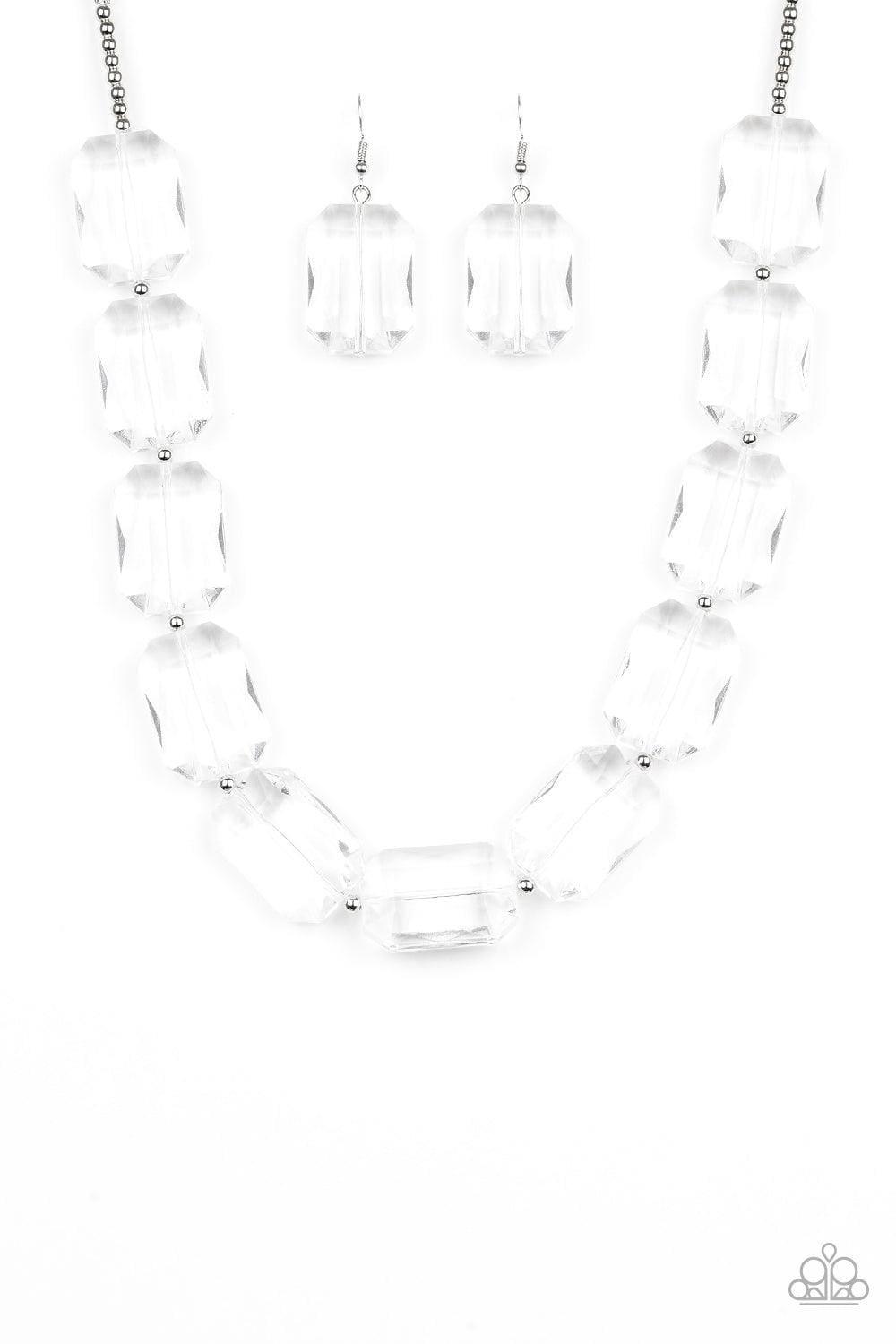 Paparazzi Accessories - The Ice President - White Necklace - Bling by JessieK