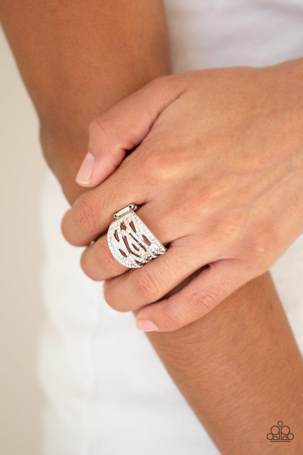 Paparazzi Accessories - The Money Maker - White Ring - Bling by JessieK