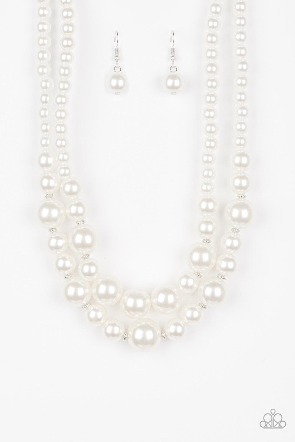 Paparazzi Accessories - The More The Modest - White Necklace - Bling by JessieK