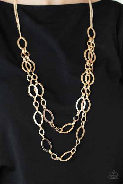 Paparazzi Accessories - The Oval-achiever - Gold Necklace - Bling by JessieK