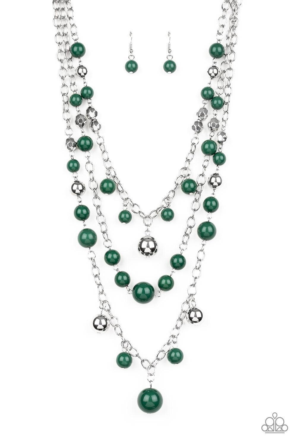 Paparazzi Accessories - The Partygoer - Green Necklace - Bling by JessieK