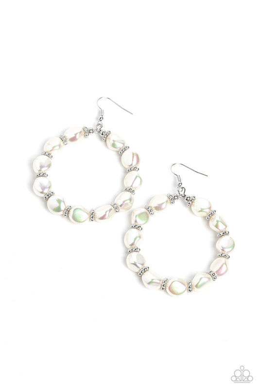 Paparazzi Accessories - The Pearl Next Door - White Earrings - Bling by JessieK