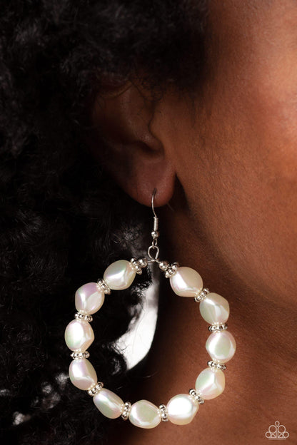 Paparazzi Accessories - The Pearl Next Door - White Earrings - Bling by JessieK