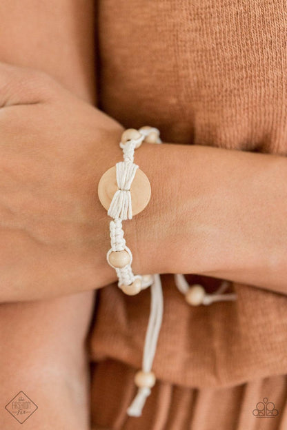 Paparazzi Accessories - The Road Knot Taken - White Bracelet - Bling by JessieK