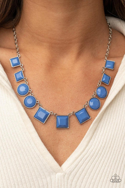 Paparazzi Accessories - Tic Tac Trend - Blue Necklace - Bling by JessieK