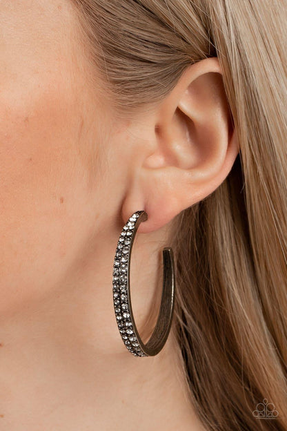 Paparazzi Accessories - Tick, Tick, Boom! - Brass Hoop Earrings - Bling by JessieK
