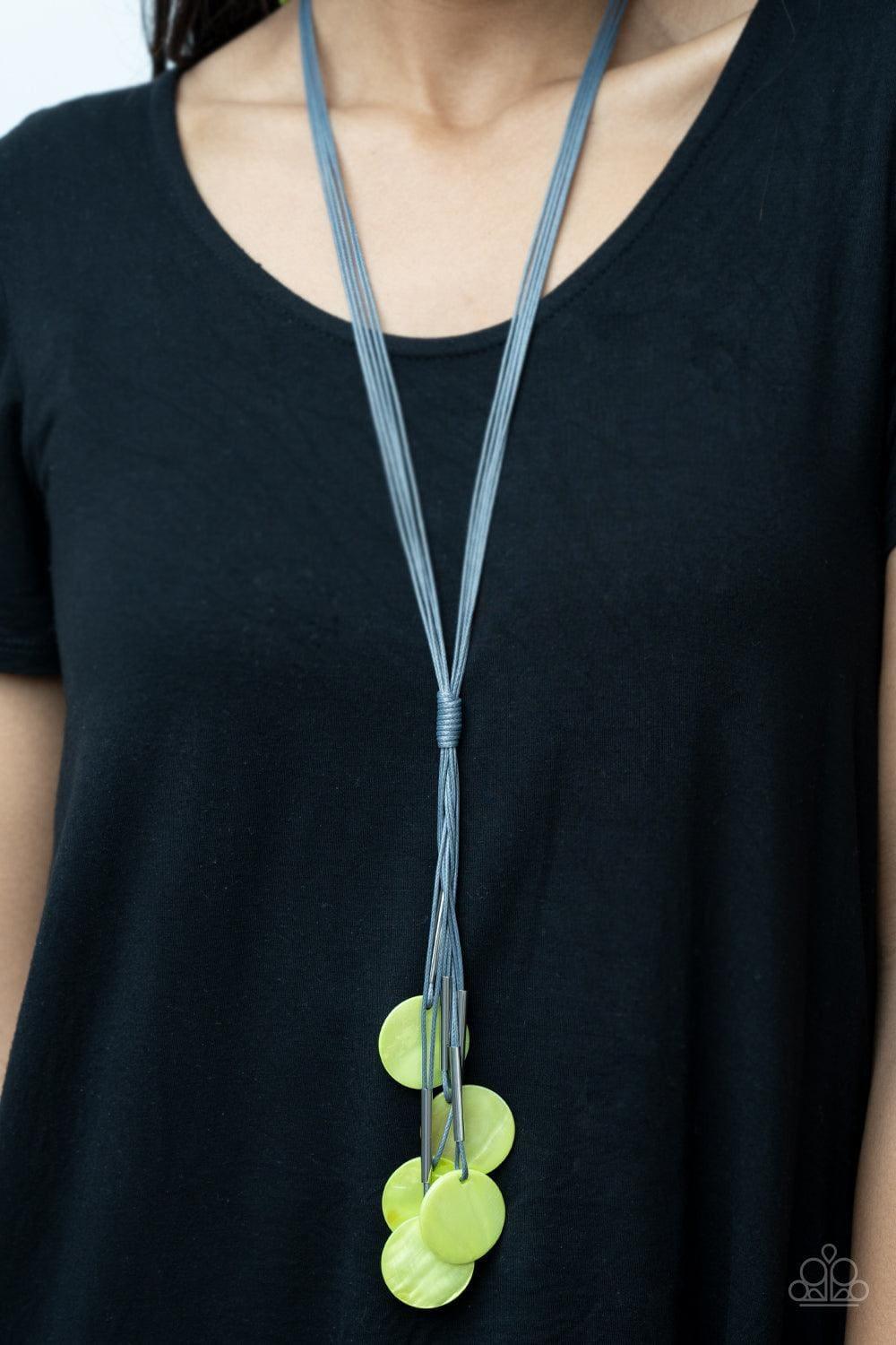 Paparazzi Accessories - Tidal Tassels – Green Necklace - Bling by JessieK