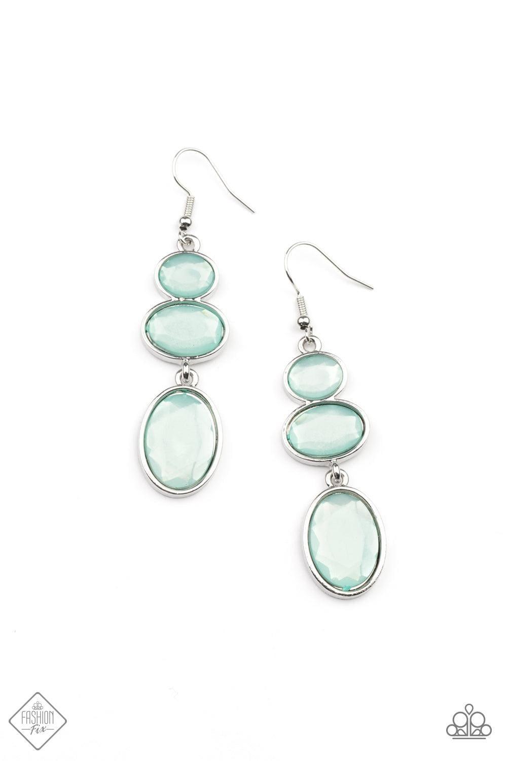 Paparazzi Accessories - Tiers Of Tranquility Blue Earrings - Bling by JessieK