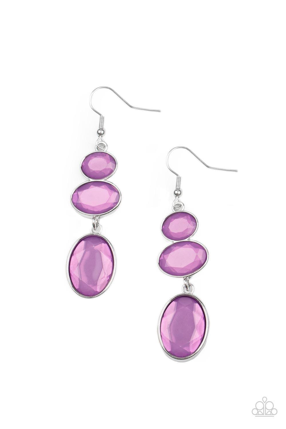 Paparazzi Accessories - Tiers Of Tranquility - Purple Earrings - Bling by JessieK