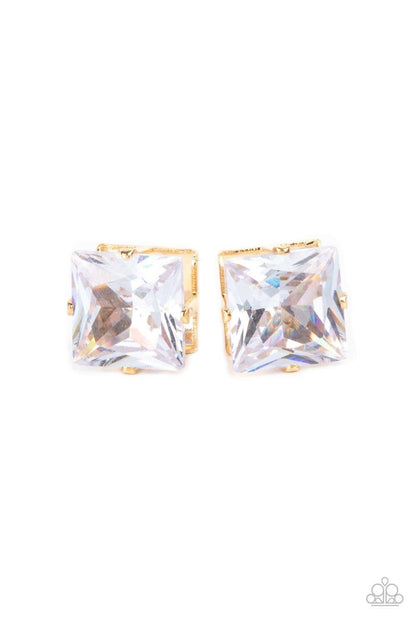Paparazzi Accessories - Times Square Timeless - Gold Stud Earrings - Bling by JessieK