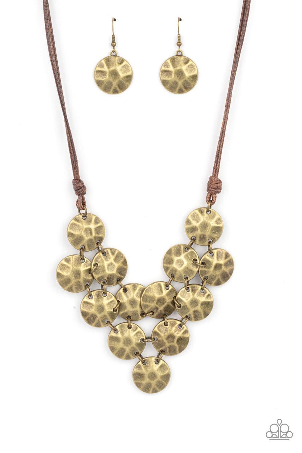 Paparazzi Accessories - Token Treasure - Brass Necklace - Bling by JessieK