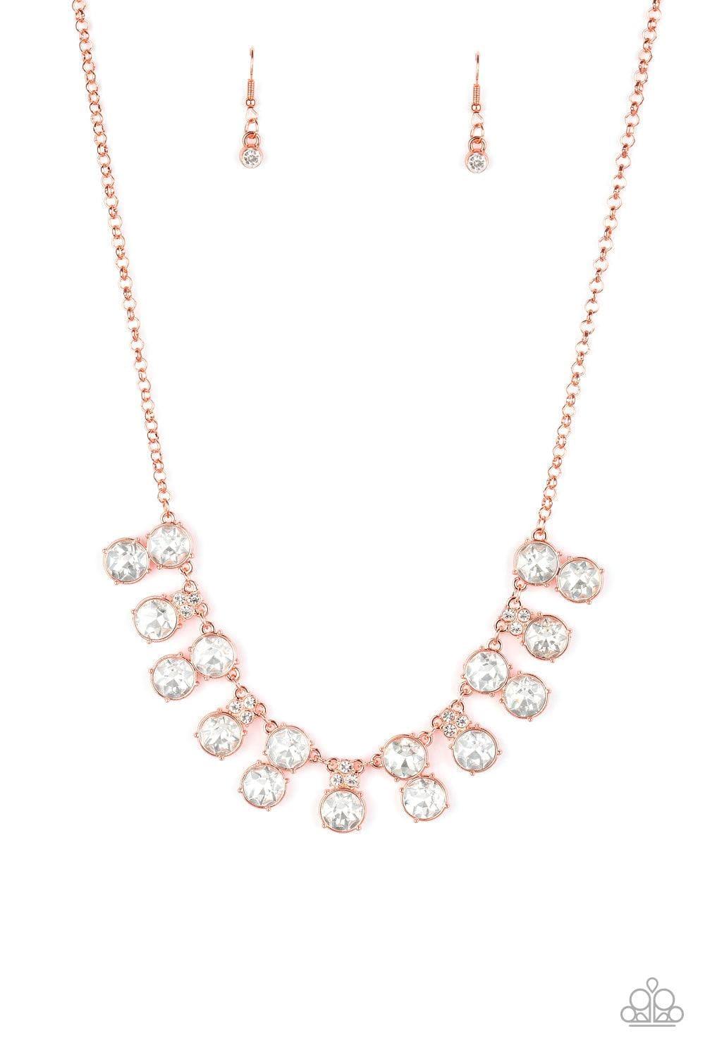 Paparazzi Accessories - Top Dollar Twinkle - Copper Necklace - Bling by JessieK