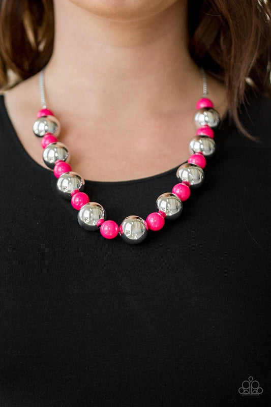 Paparazzi Accessories - Top Pop - Pink Necklace - Bling by JessieK