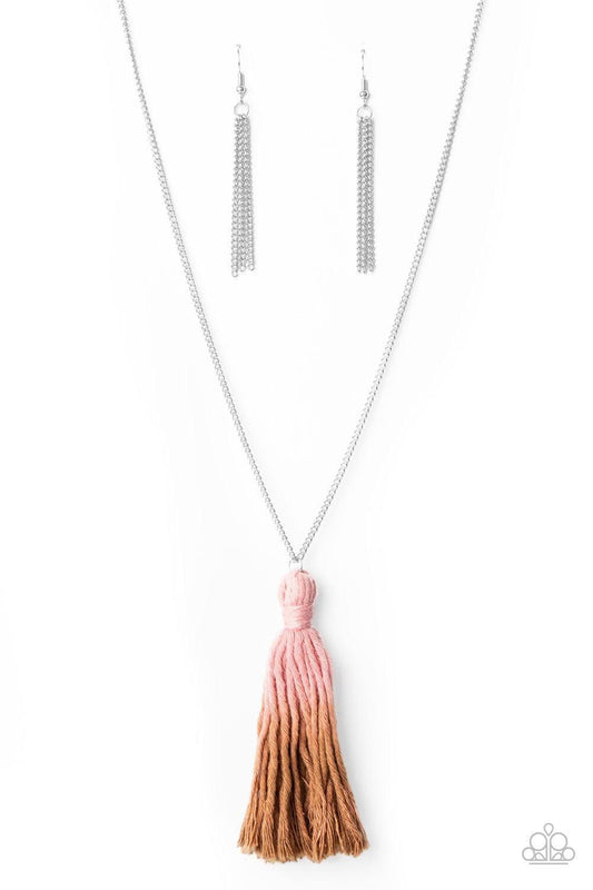 Paparazzi Accessories - Totally Tasseled - Pink Necklace - Bling by JessieK